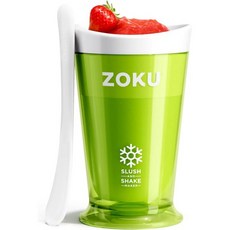 ZOKO 오리지널 슬러시 앤 쉐이크 메이커 냉동실 코어가 포함된 컴팩트 메이크 서브 컵은 1회용 스무디 및 밀크 쉐이크를 몇 분 만에 생성하며 BPA 프리 블루, Green, 1개