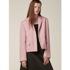 비뮤즈맨션 Gold button tweed jacket - Soft pink