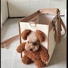 루미테스 반려동물 강아지 이동가방 숄더백, 1개, 화이트