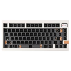 CIDOO V75 Plus kit 플러스 81키 75% 가스켓 마운트 VIA프로그래밍 블루투스5.1/2.4Ghz 유무선 기계식 키보드 베어본 킷, Moon White, 1)Moon White, 없음