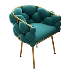 BOSUN 침실 벨벳 등받이 화장대 의자 미용실 네일샵 카페 인테리어, 녹색, 2개