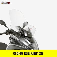 ab GIVI 야마하 트리시티125 롱 윈드스크린 2120DT + D2120KIT 기비 6지비, 1개, 투명 롱 스크린