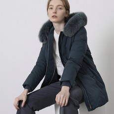 올리비아로렌 여성용 폭스퍼 덕다운 VVCKDYWA371
