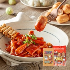 썬더버드 핫볶이 세트 (현미떡볶이2팩+닭가슴살핫도그2팩 구성), 현미떡볶이+닭가슴살미니핫도그 각 2팩