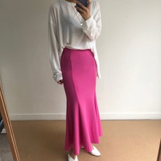 스판 밴딩 머메이드 롱 스커트