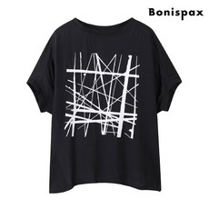 보니스팍스 나염 프린팅 라운드 나그랑 반팔 티셔츠 XO2LW009L0