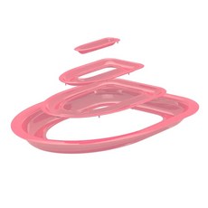 럭키캔버스 고양이 화장실 스마트 공기청정 재사용 가능한 플라스틱 변기 훈련 키트 강아지 쓰레기 매트 트레이너 애완 동물 청소 제품, [06] Pink inner tray