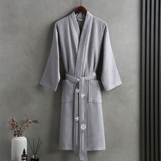 목욕가운 로브가운 호텔 타월 남성 얇은 섹션 V넥 코튼 흡수성 와플 품질 봄 여름