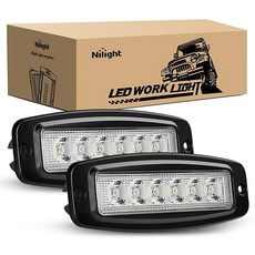 Nilight LED 조명 운전 바 조명 작업 로드 보트 지프 SUV 램프 113190, 2Pcs 18w Flush Mount Lights