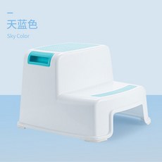 발받침대 두꺼운 플라스틱 발받침의자 세면대 핸드패드 세면 의자욕실 미끄럼방지 키높이 계단 밟고올라가는스툴, T05-블루 이중 미끄럼방지
