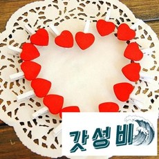  하트 폴라로이드 나무 집게 사진고정 (10P) 집들이선물 장식모형 인테리어 개업선물 