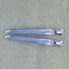 미용실 집게핀 커트 헤어 미용 머리핀셋 다카라 헤어클립 헤어핀셋, 1개, 투명/하늘
