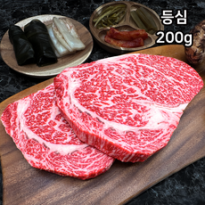 최고급 1++ (9)등급 암소 투뿔 9등급 한우 등심 200g 구이용 구이 스테이크 스테이크용 샤브샤브 전골 버터구이 캠핑 캠핑용 최고급한우 선물 선물용 감사선물 명절선물, 1개