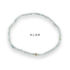 클라(KLAR) 천연 아쿠아마린 14k 원석팔찌 (2미리 컷팅)