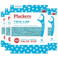Plackers 플랙커스 트윈라인 치실 150개입 4팩
