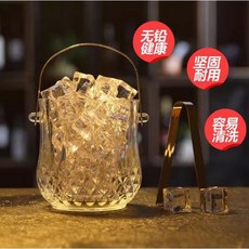 도다도다 크리스탈 아이스버킷 육각 쿨링 아이스버켓 보관통 올드 버킷 두꺼운 플라스틱 02, 1호 아이스 버킷 글라스 아이스 클립, 1개