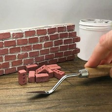 미니어처 DIY 미니 시멘트 빨간 벽돌 24pcs 수제 공예 디오라마 피규어 소품 모형, 모형세트, 그레이24