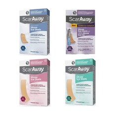 스카어웨이 시카케어 흉터제거밴드 4종 택1 / ScarAway Silicone Scar Sheets n Gel, 4. 6 Reusable Sheets