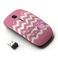 KawaiiMouse 광학 2.4G 무선 마우스 쉐브론 견적 올빼미 핑크 사랑 당신 화이트, 본상품선택, 본상품선택