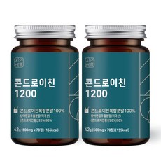 자연바름 콘드로이친 1200 상어 연골 칼슘 분말 가루 정, 70정, 2개