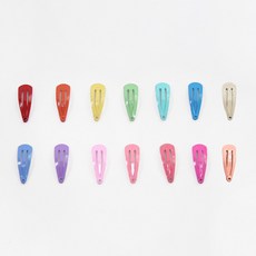 강아지 컬러 미니 똑딱핀 미간핀 헤어 악세사리 삼각 무광(2cm), 그린, 1개