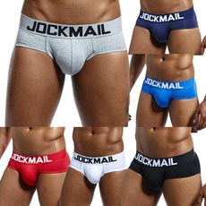 JOCKMAIL 패션 남성 섹시 쿨 컴포트 편안한 경량 통기성 면 브리프 모듬(6개들이) 상품 이미지