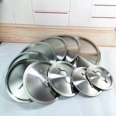 냄비 뚜껑 스텐 12cm 14cm 16cm 18cm 다양한 사이즈 범용 냄비커버 두꺼운, 02.14호 외경 15.4cm