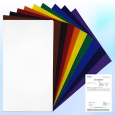 펠트지 하드유수지 유치원교재 무지개색10컬러 1.2mm A4(30*22cm), 화이트