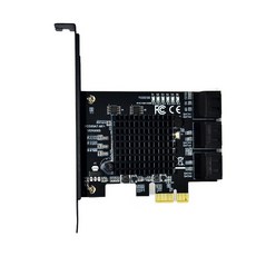 Marvell 88Se9215 칩 6 포트 Sata 3.0 Pcie 확장 카드 Pci Express Sata 어댑터 Sata 3 변환기 (방열판 포함)|추가 카드|, 1개, 빨간, 단일