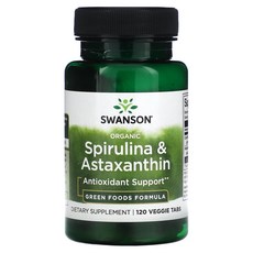 스완슨 아스타잔틴 스피루리나 120정 카로티노이드 베타카로틴 루테인 지아잔틴 Astaxanthin, Swanson