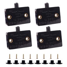 호환 캐비닛 도어 스위치 램프 서랍 열림 12V 24V 110V 적용 가능 4 개, [01] black, 4개