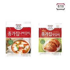 종가집 담백한나박김치1kg+맛김치(파우치)1kg, 단품