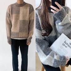 남녀겨울스웨터 알파카니트