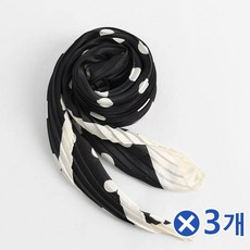 러블리 도트 주름 쁘띠 스카프 블랙x3개 스카프매기