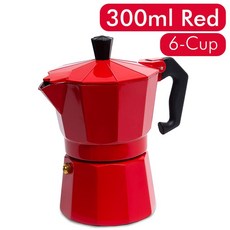 클래식커피 에스프레소 커피 메이커 냄비 알루미늄 모카 포트 클래식 이탈리아 Stovetop 홈 야외 100/150/3, 07 Red-300ml