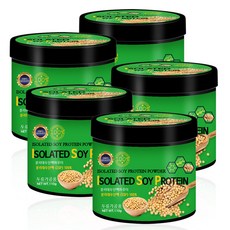 푸른들판 분리 대두 콩 단백 식물성 단백질 소이 프로틴 분말 가루 ISP 100% 파우더, 110g, 5통