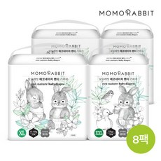 [모모래빗] NEW 에코네이처 팬티기저귀 8팩 (저자극 소재), 사이즈선택:XL(특대형)