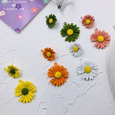 안뚫은귀걸이 귀안뚫는귀걸이 핸드메이드 제작 악세사리 무이어 클립귀걸이 드롭귀걸이 액세서리 펜던트 권지룡 데이지 플라워