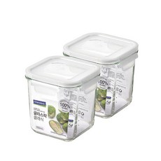 글라스락 글라스락 클래식 화이트에디션 정사각 도어포켓 920ml 2조 세트, 1개, 단품