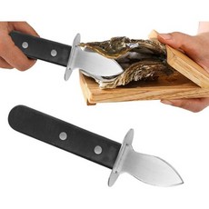 LohXa 2024 새로운 굴 껍질 벗기기 세트 벗기기용 홀더 및 나이프 도구 따기 나무 클램프, Knife, 1개