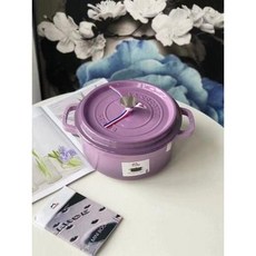 스타우브 양수 staub 20cm 11색 원형 주물 냄비 꼬꼬떼, 20cm 퍼플