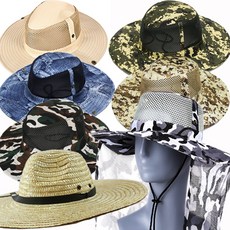 라이팩 등산 사파리모자 정글 밀짚 모자