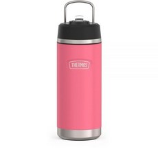 THERMOS ICON SERIES 스테인리스 스틸 아동용 물병 피벗 빨대 포함 532.3ml(18온스) 핫 핑크, Hot Pink