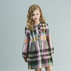 DAKS LITTLE Purple 체크 우븐 원피스 DPF11NA53M PL