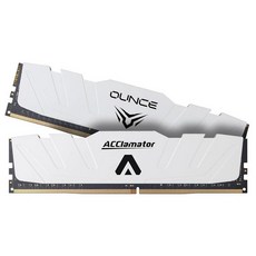 48GB DDR5 램 6000MHz (24GB-6000MHzx2 PC4-48000) 데스크탑 (DIMM) 컴퓨터 메모리 CL46 (방열판 포함) 화이트 Acclamator, Gaming White_16GB-5600×2