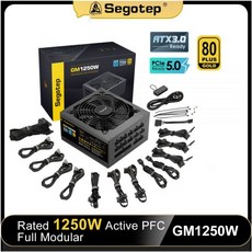 Segotep-750W 850W 1000W 1250 80 plus 골드 전원 공급 장치 PC 액티브 PFC 플러스 게임용 데스크탑 컴퓨터 용, 750W