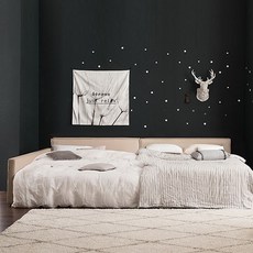 데이베드 원목 프레임퀸 매트리스깔판 프레임 저상형 수납, 조립된 캐노피 침대, 1.8 미터 침대