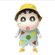 FATTYS (당일배송)짱구 피규어 43cm 실물 인테리어 크레용 짱구대형 짱구는못말려 모자를 증정하다, 그린 파자마 짱구+모자