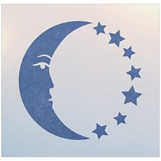 Moon Stencil Cight - 묘사 된 스텐실, 본상품, 본상품