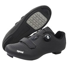 스토리원 자전거 클릿 슈즈 MTB 사이클 로드 신발 SH-896, 245, 블랙-평폐달